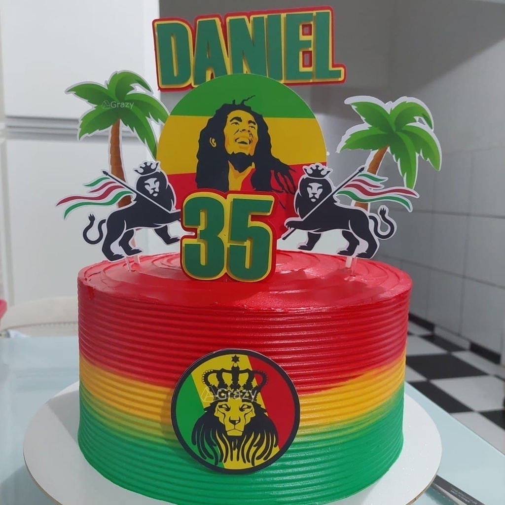 Reggae Decorated Cake For Facebook