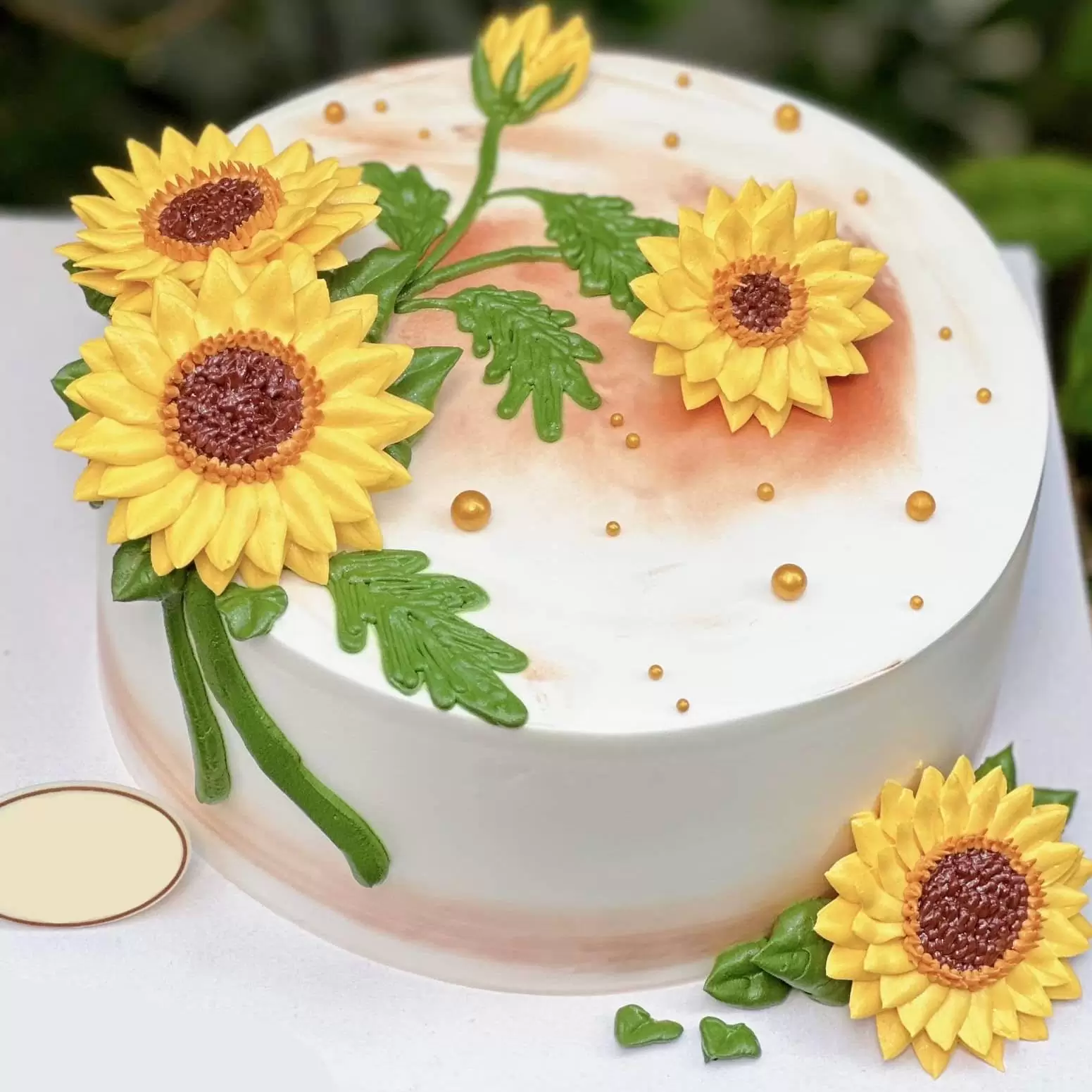 Sunflower Decorated Cake