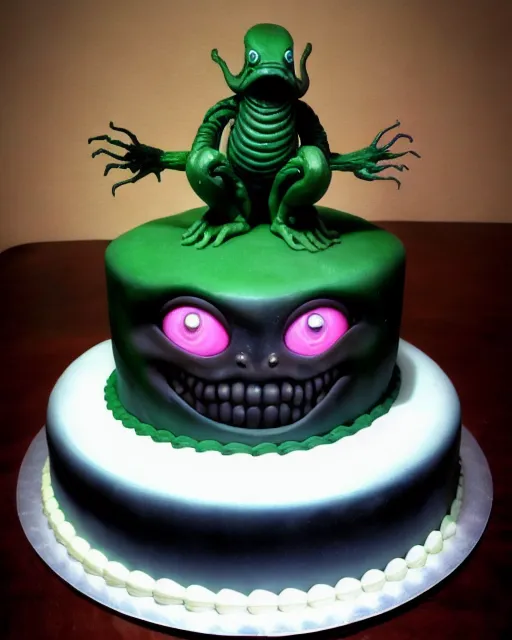 Alien Decorated Cake