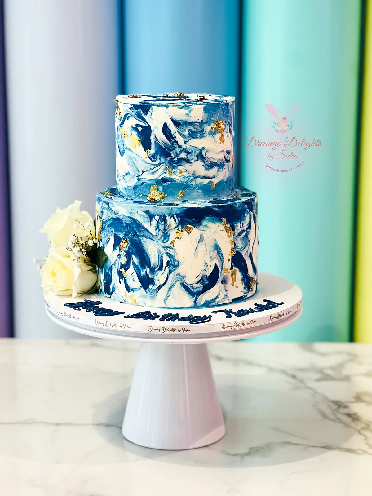 Marble Decorated Cake