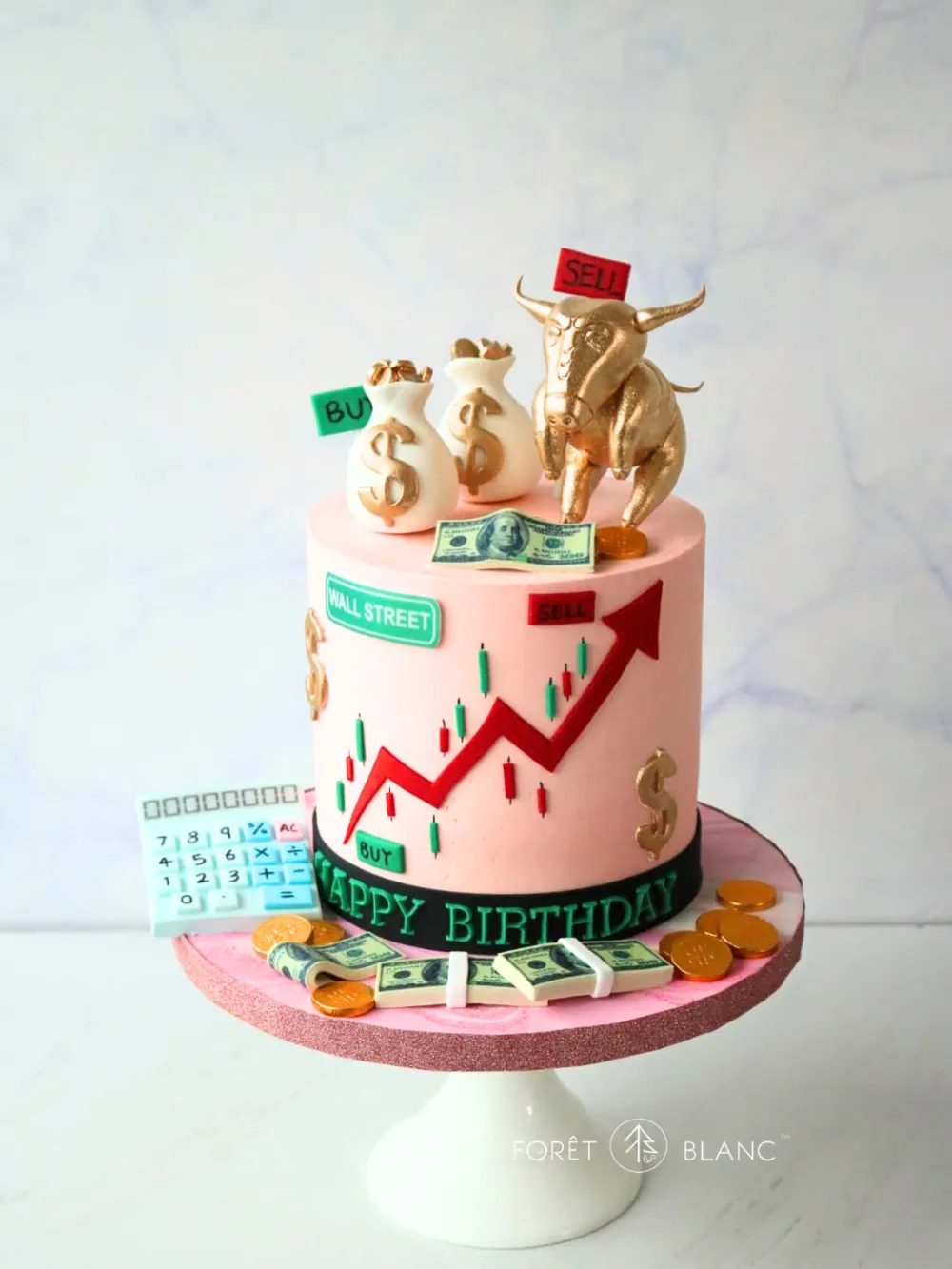 Stock Exchange Decorated Cake