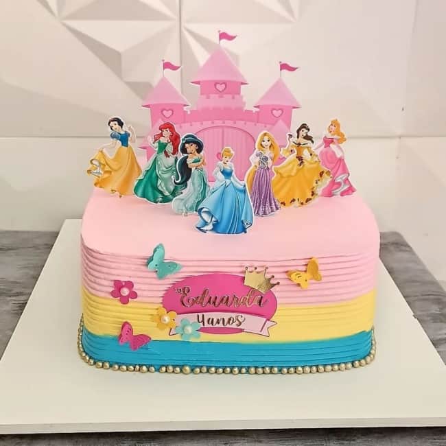 Bolo Decorado Princesas Da Disney