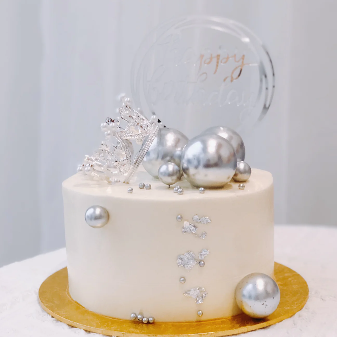 Silver Decorated Cake