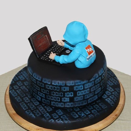 Hacker decorated cake