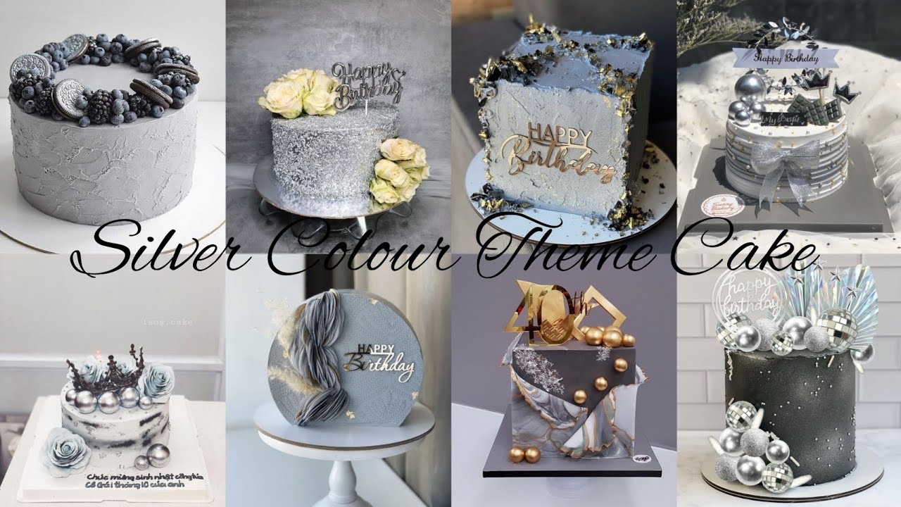 Silver Decorated Cake