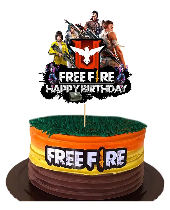 Free Fire Decorated Cake