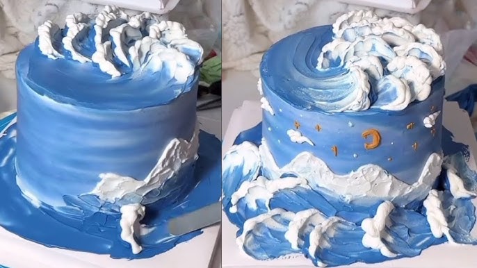 Water Decorated Cake