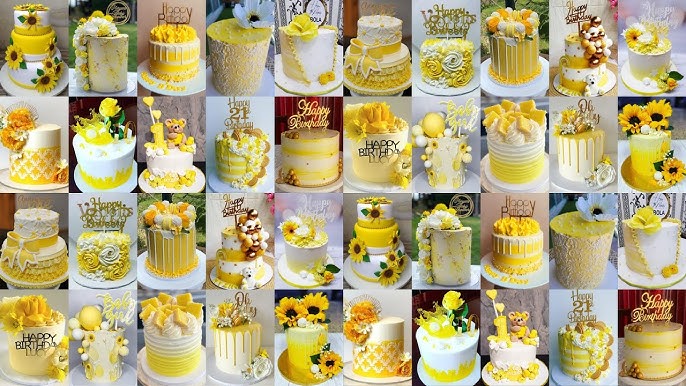 Yellow Decorated Cake