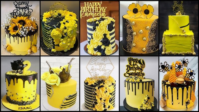 Yellow Decorated Cake