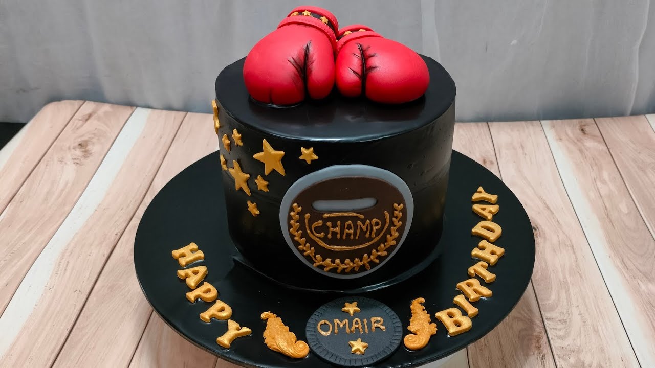 Boxing Decorated Cake