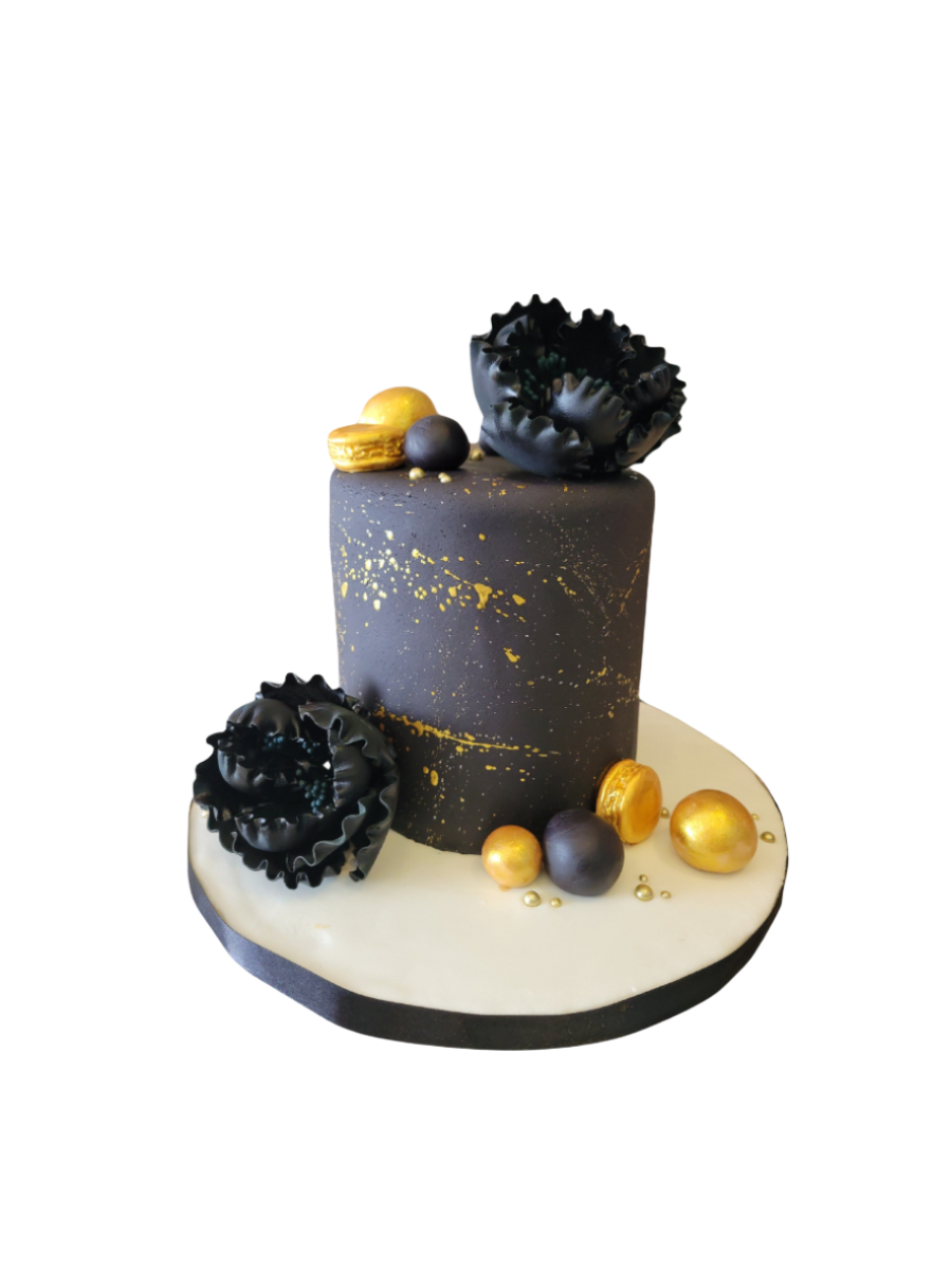 Black Decorated Cake