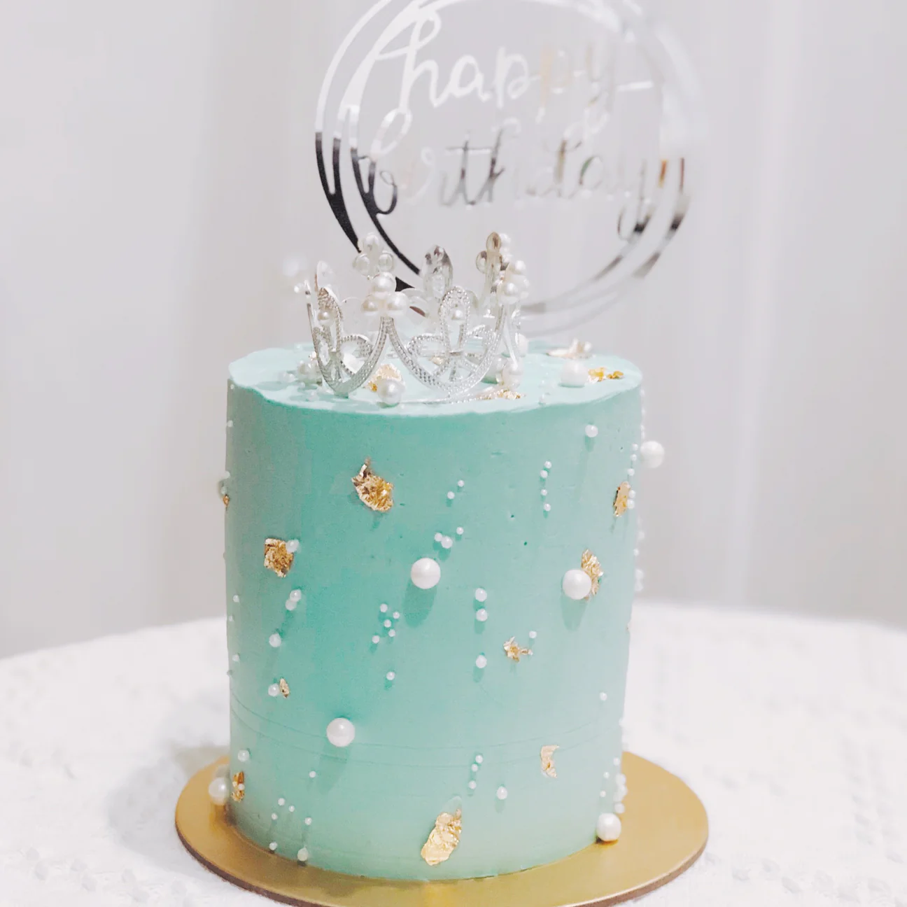 Tiffany Blue Decorated Cake