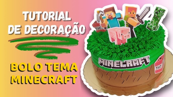 Bolo Decorado Minecraft