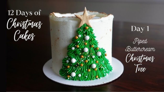 Christmas Tree Decorated Cake