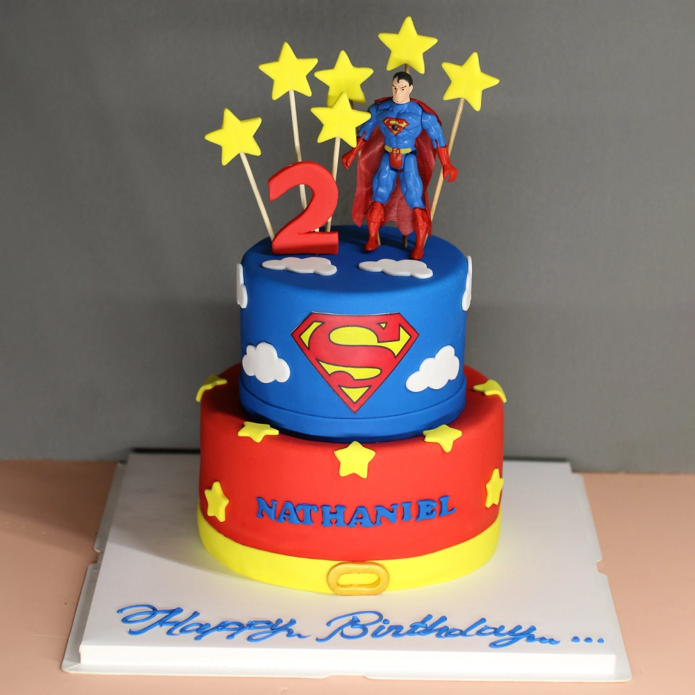 Superman decorated cake