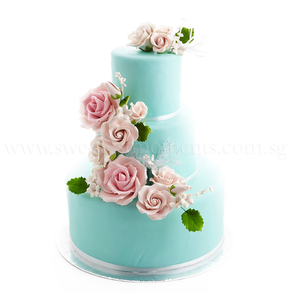 Tiffany Blue Decorated Cake