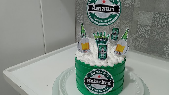 Bolo Decorado Heineken