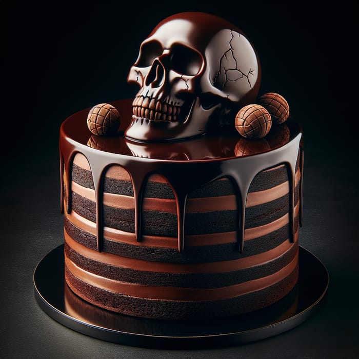 Skull Decorated Cake