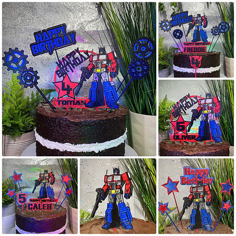 Transformers decorated cake