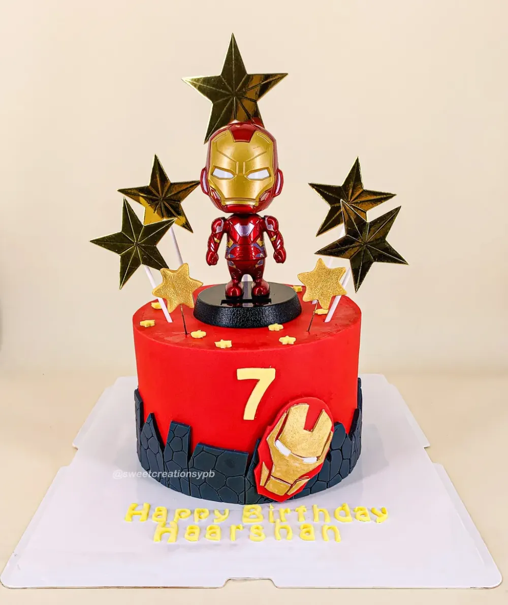 Iron Man Decorated Cake