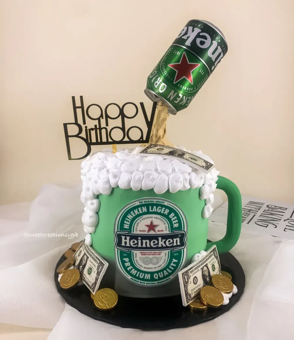 Heineken Decorated Cake