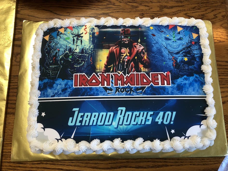 Iron Maiden Decorated Cake