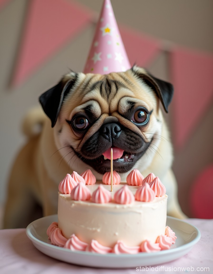 Pug Decorated Cake