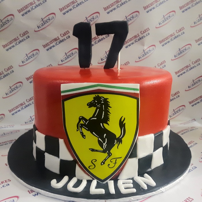 Ferrari decorated cake