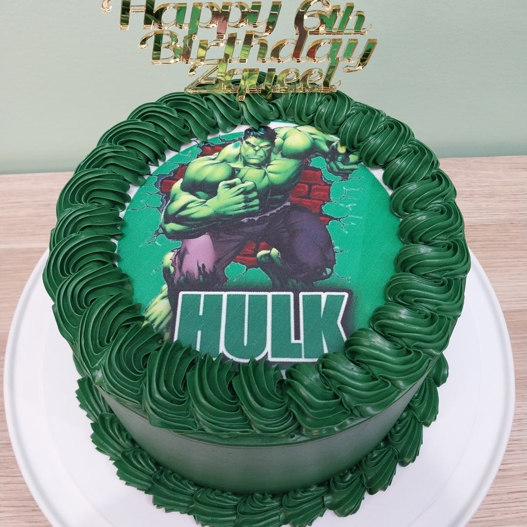 Hulk decorated cake