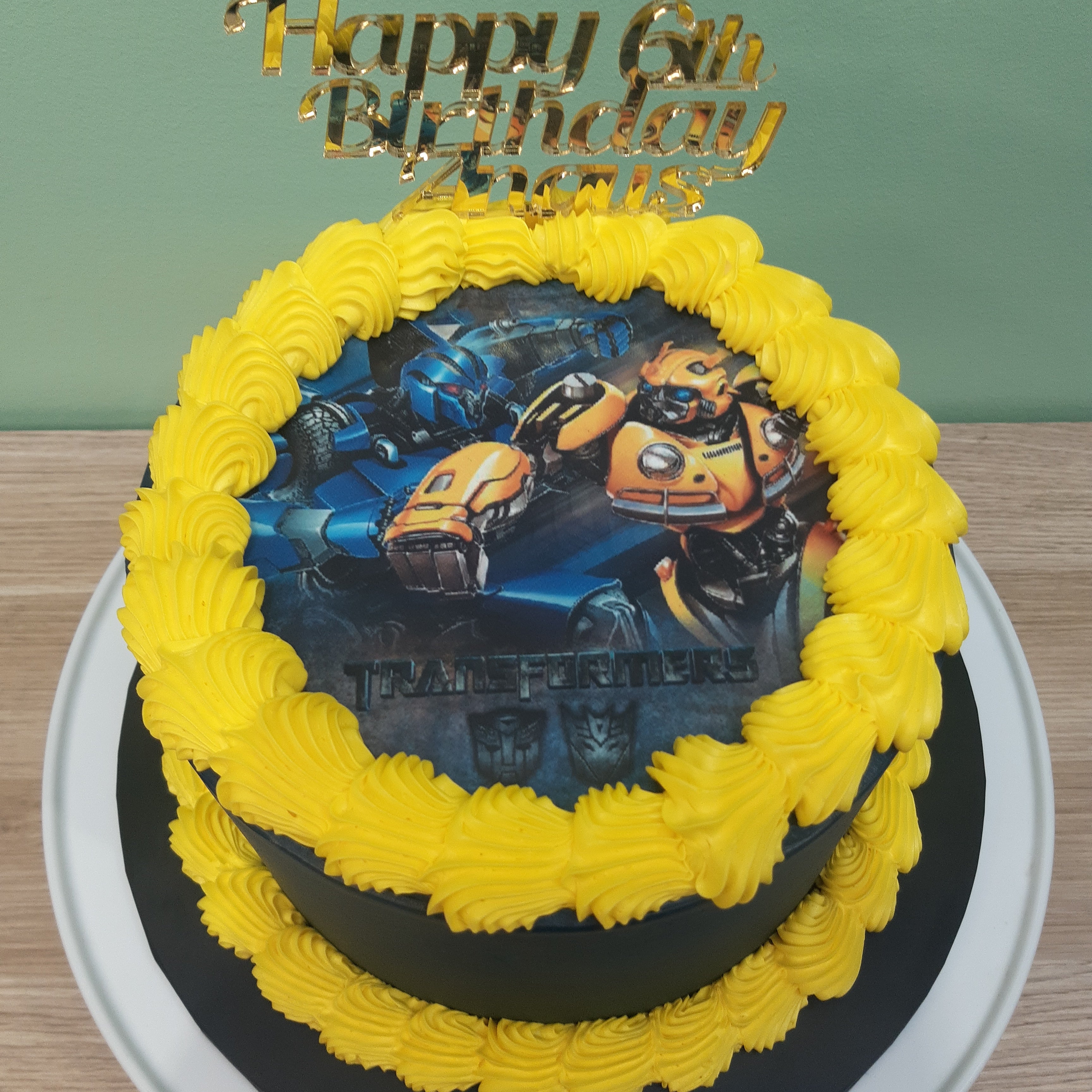 Transformers decorated cake