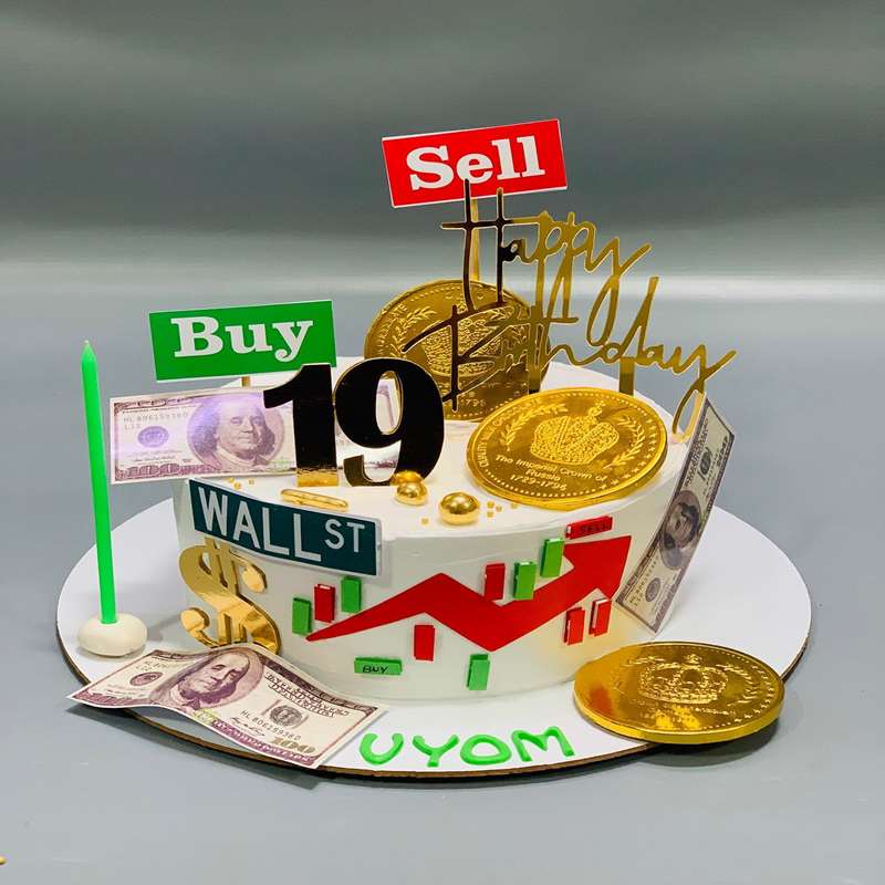 Stock Exchange Decorated Cake