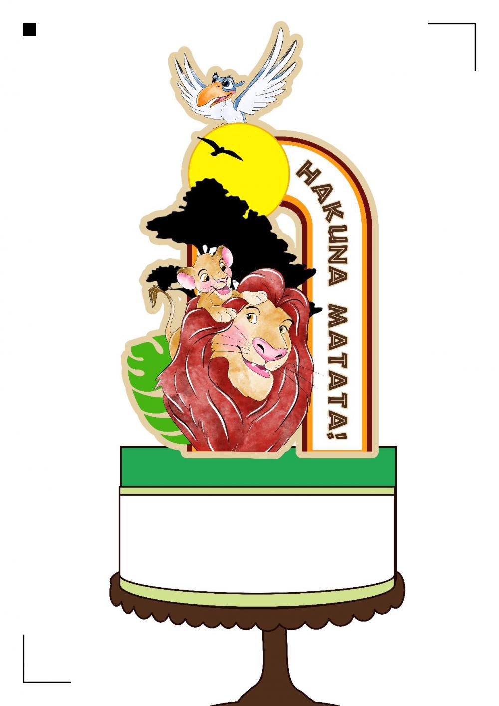 Bolo Decorado Hakuna Matata