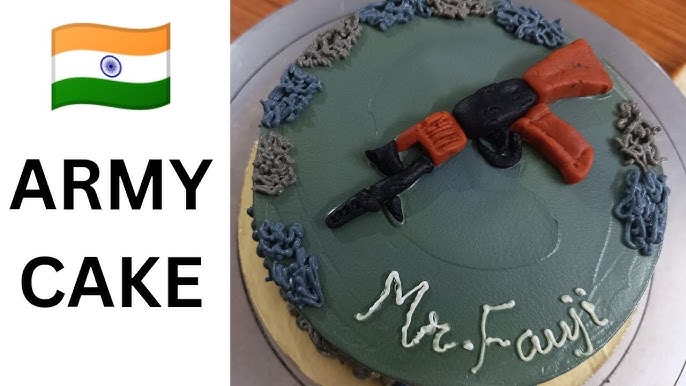 Military decorated cake