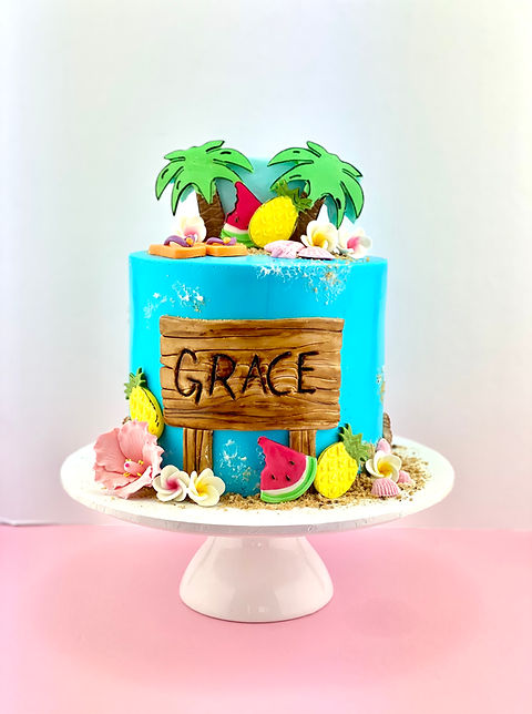 Tropical Decorated Cake