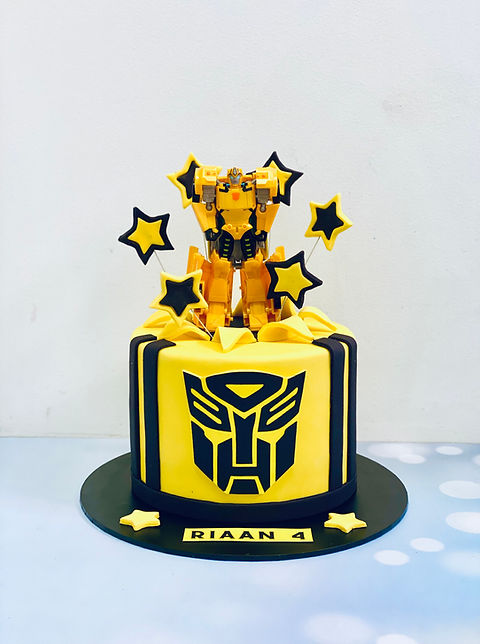 Transformers decorated cake