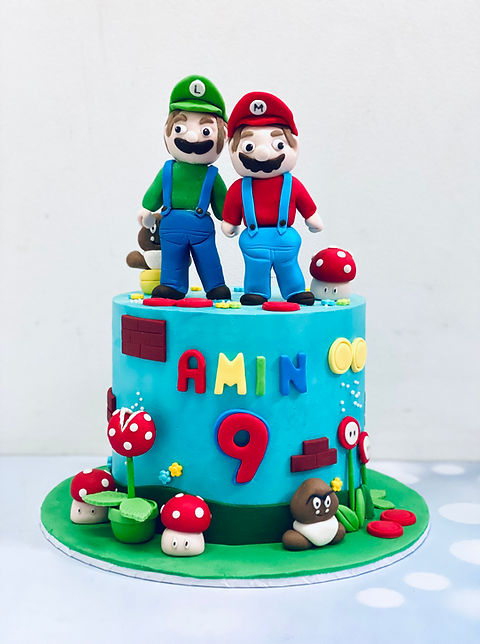 Mario Bros Decorated Cake