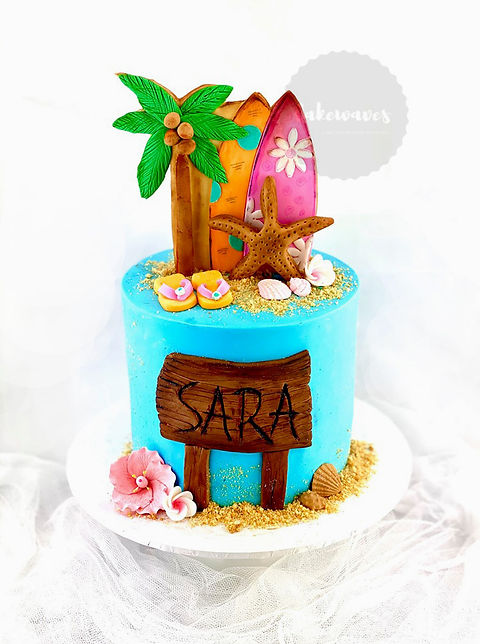 Decorated Surf Cake