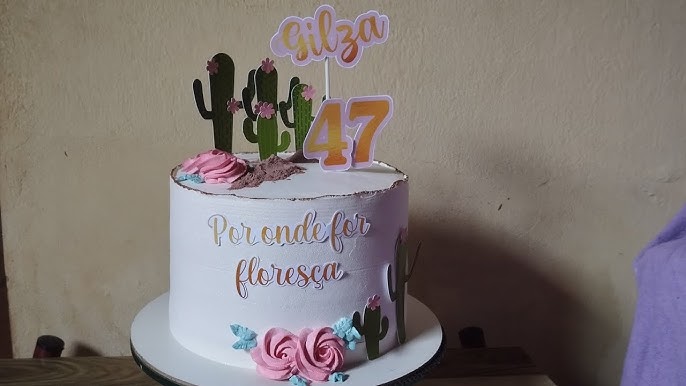 Bolo Decorado Cacto