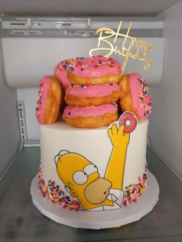 Simpson decorated cake