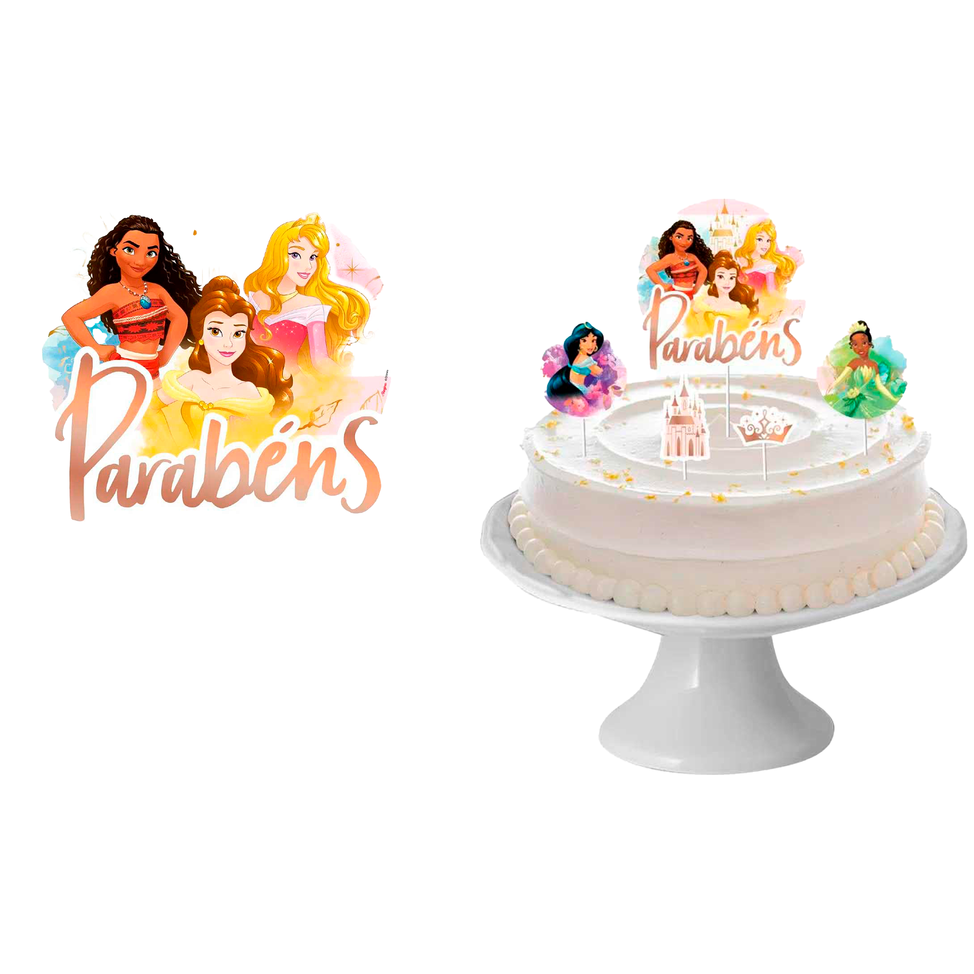 Bolo Decorado Princesas Da Disney