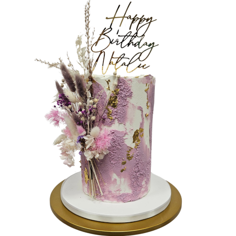 Lilac Decorated Cake