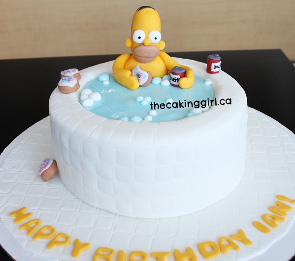 Simpsons decorated cake