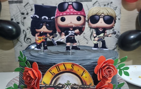 Bolo Decorado Guns N Roses