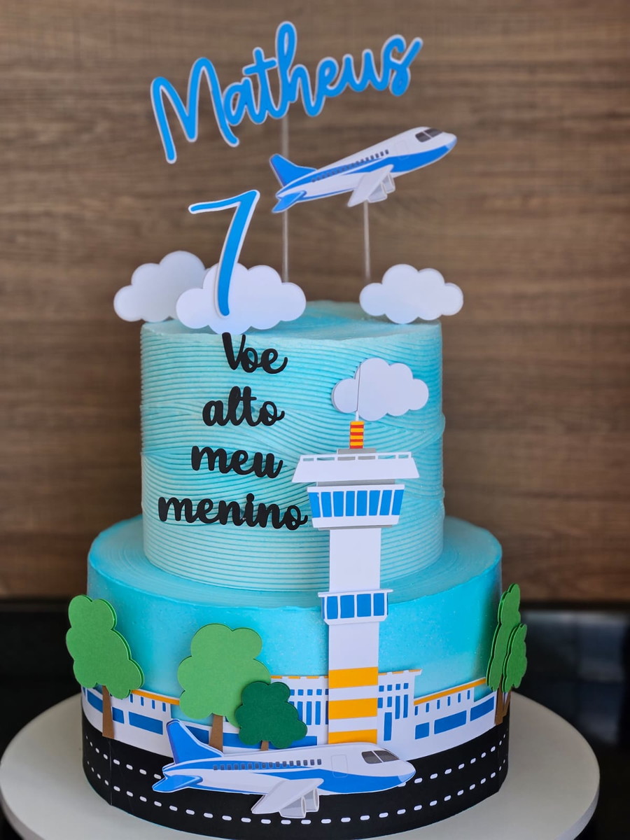 Bolo Decorado Avião