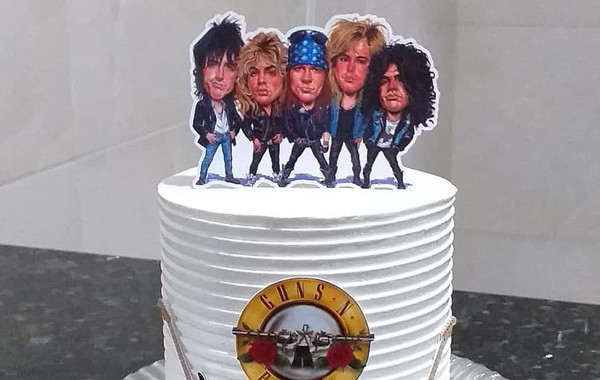 Guns N Roses Decorated Cake