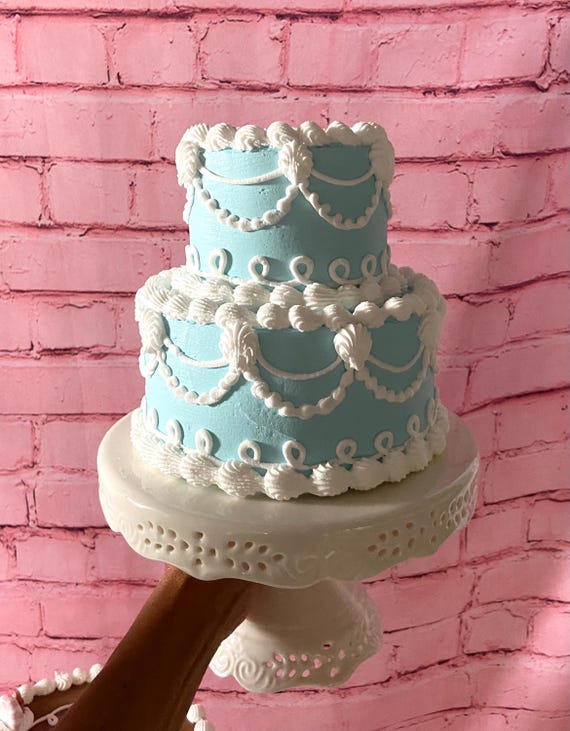 Turquoise Decorated Cake