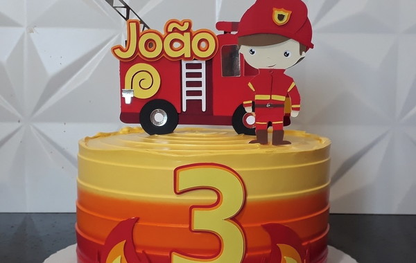 Civil Firefighter Decorated Cake