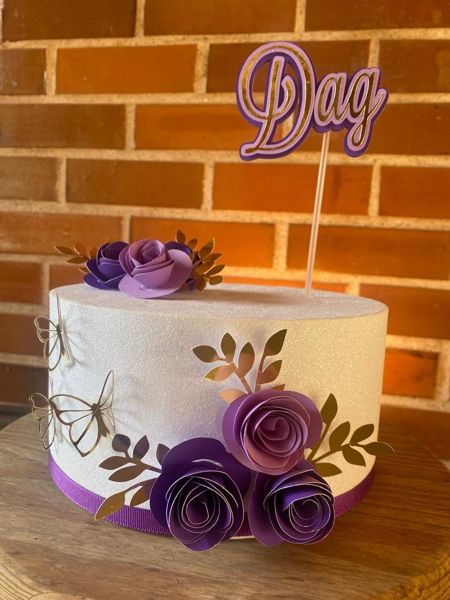 Bolo Decorado Lilas