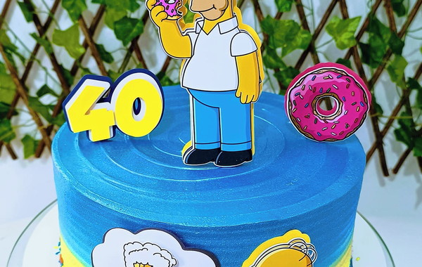 Bolo Decorado Simpson