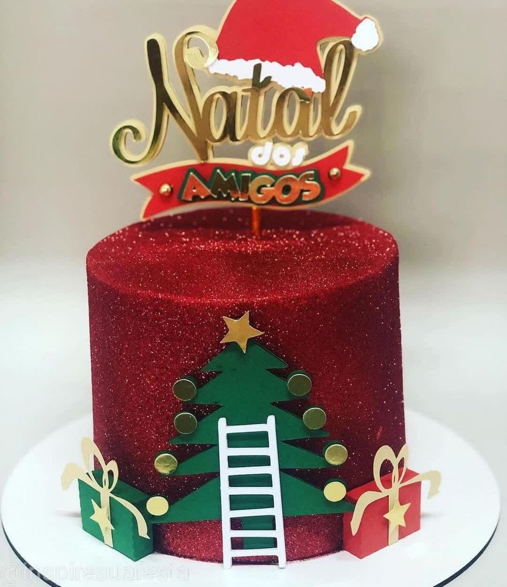 Bolo Decorado Árvore Natal